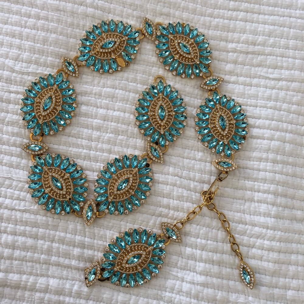 Dolce and Cabbana Chain Belt Swarovski Stones